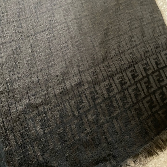 Fendi scarf in good condition with logo. Brown